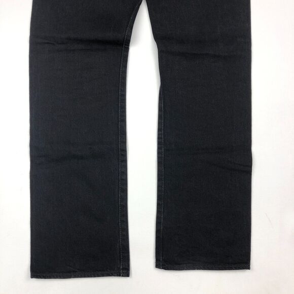 Levis 501 Black Denim Jeans Pants Bottoms size 32x32 Irregular B29 - Picture 6 of 8